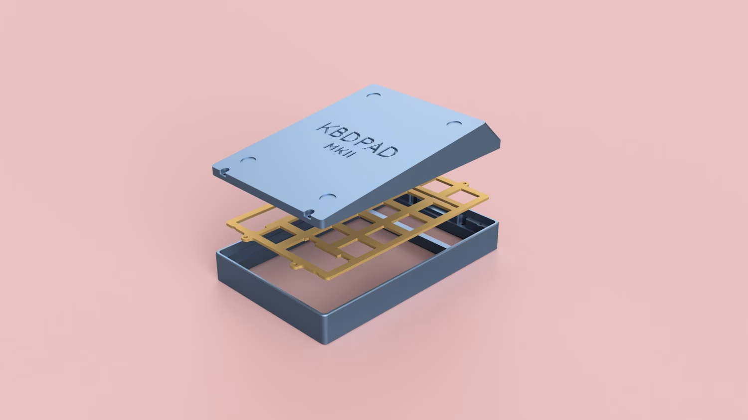 Kbdpad mkii render exploded