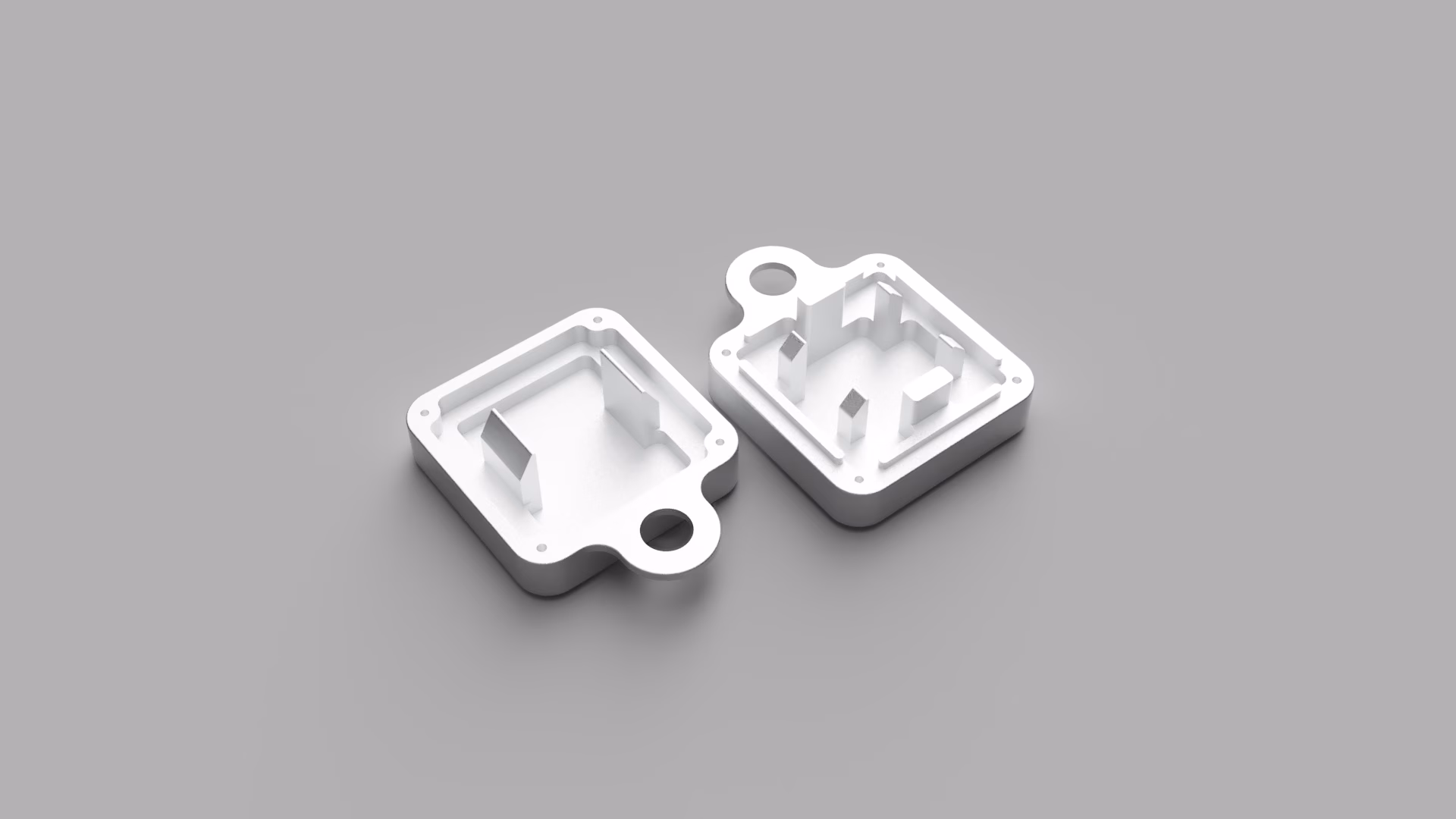 Keychain render silver open